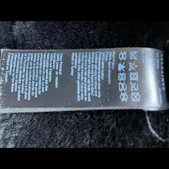 All Saints Shearling Moto Jacket - Picture 4 of 5